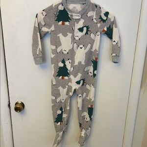 Cozy Gray and Green Kids One Piece 3T